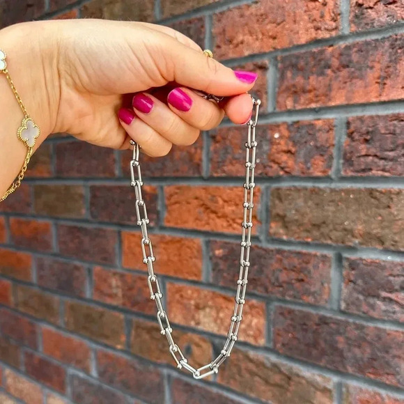 Hardware Graduated Link STAINLESS STEEL Waterproof Necklace - Picture 9 of 17